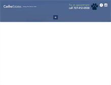 Tablet Screenshot of canineestates.com